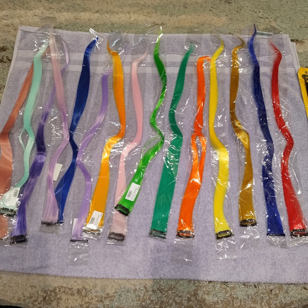 Colorful Hair Extensions Set
